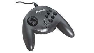 A Microsoft Sidewinder controller