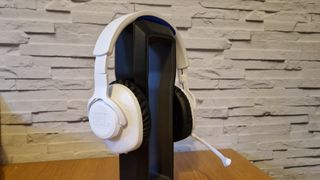 Profile and detail shots of the JBL Quantum 360P wireless gaming headset