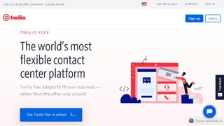 Twilio Flex's homepage