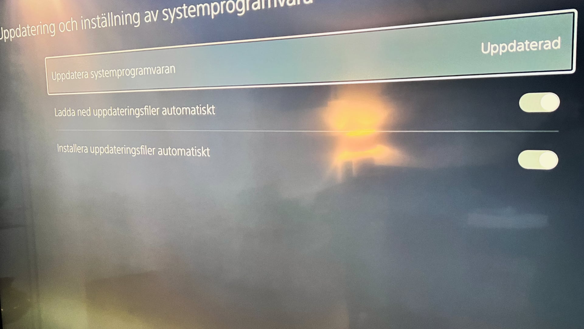 Uppdatering av PS5