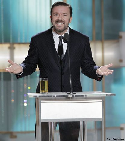 Ricky Gervais - Ricky Gervais causes controversy over 'unacceptable' Golden Globes performance - Ricky Gervais causes controversy over 'unacceptable' Golden Globes performance - Ricky Gervais Golden Globes - Golden Globes - Celebrity News - Marie Claire 