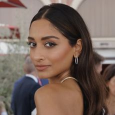 Hannah from the Cocobeautea looing over her shoulder at the camera with beautiful make-up