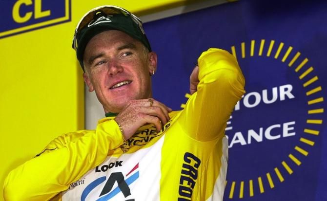 Australian Stuart O'Grady pulled on the maillot jaune in the 2001 Tour after a breakaway