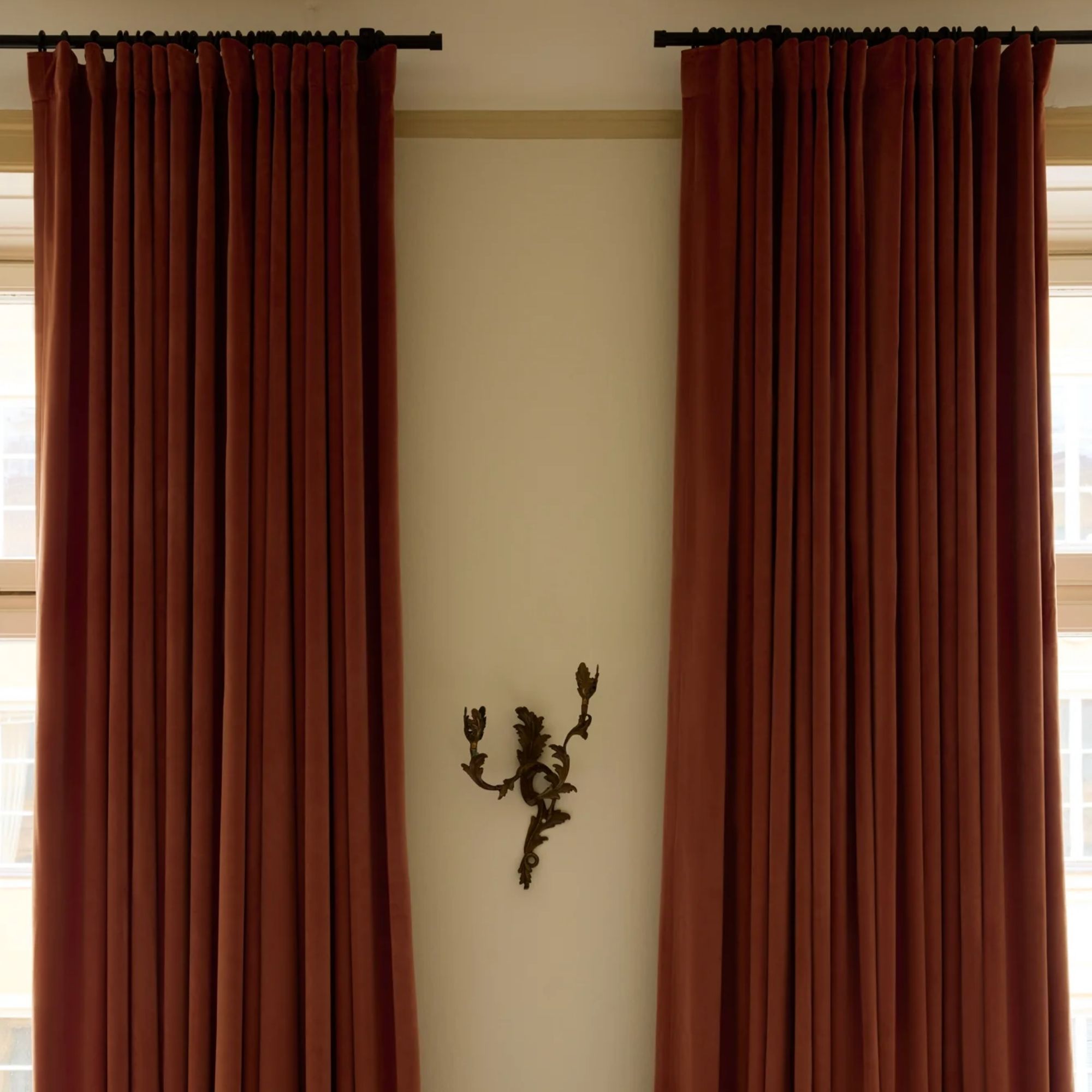 burgundy full length curtains