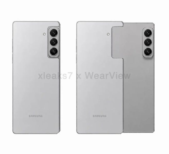 An alleged leaked mockup rendering of the "Galaxy Z Rollable" from Samsung, which shows a static "shell" that the phone's hardware slots into, as it rolls out from the left and back in.