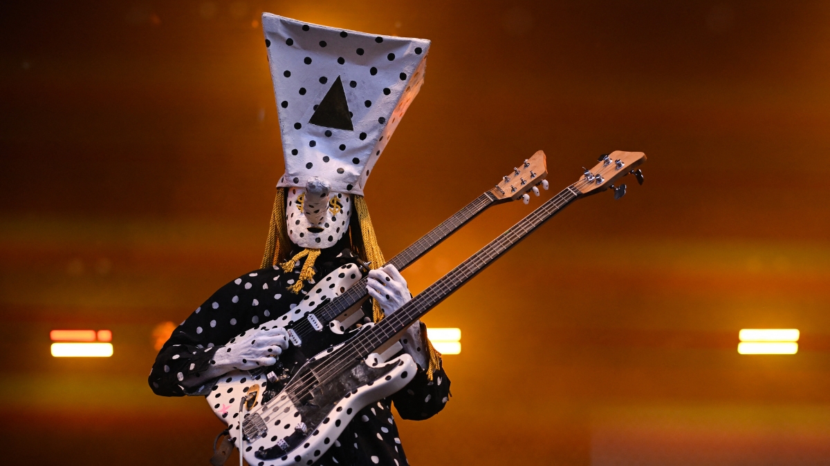 Canada's experimental rock band "Angine de Poitrine" guitarist Khn de Poitrine performs during a concert part of the Nuits Botanique music festival in Brussels on May 28, 2026
