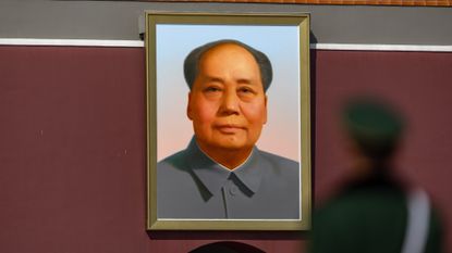 A portrait of former Chinese leader Mao Zedong at Tiananmen Square