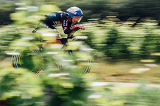 Picture by Zac Williams/SWpix.com - 05/07/2024 - Cycling - 2024 Tour de France - Stage 7 ITT Nuits-Saint-Georges - Gevrey-Chambertin France - Primoz Roglic, Red Bull Bora Hansgrohe.