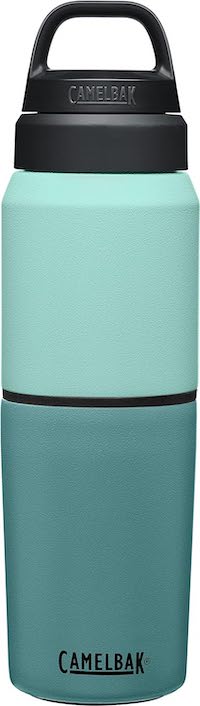 A blue and turquoise CamelBak MultiBev container