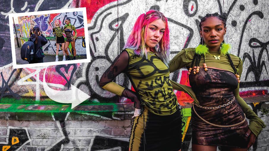 uses gritty backstreets to produce eye-popping fashion shots