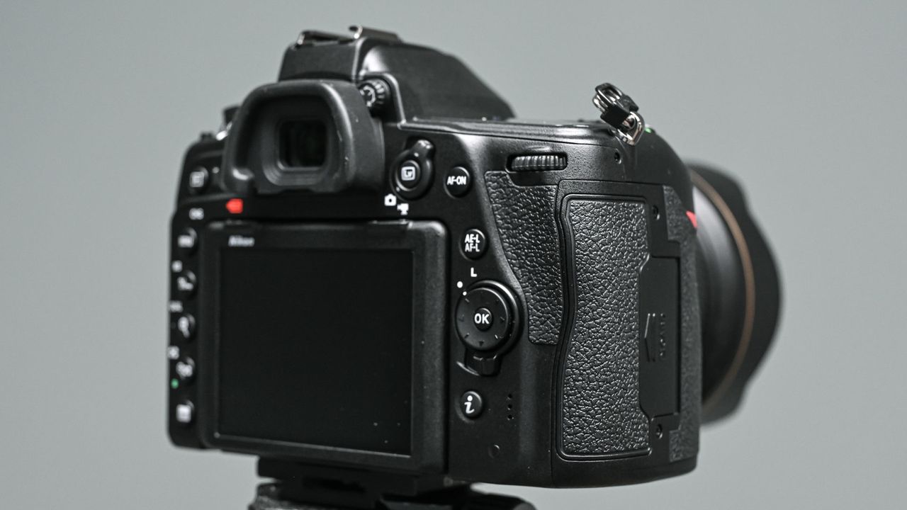 Textured controls and grip on the Nikon D780