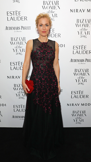 Gillian Anderson attends the Harper's Bazaar Women of the Year Awards 2016 at Claridge's Hotel on October 31, 2016 in London, England