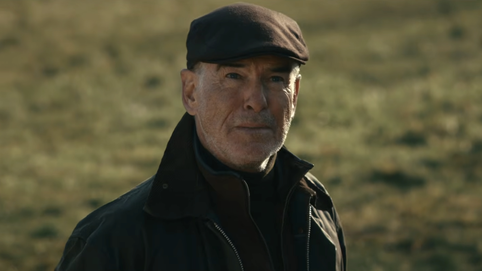 Conrad Harrigan (Pierce Brosnan) speaks on MobLand.