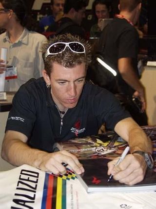 Filip Meirhaeghe signing autographs in 2003
