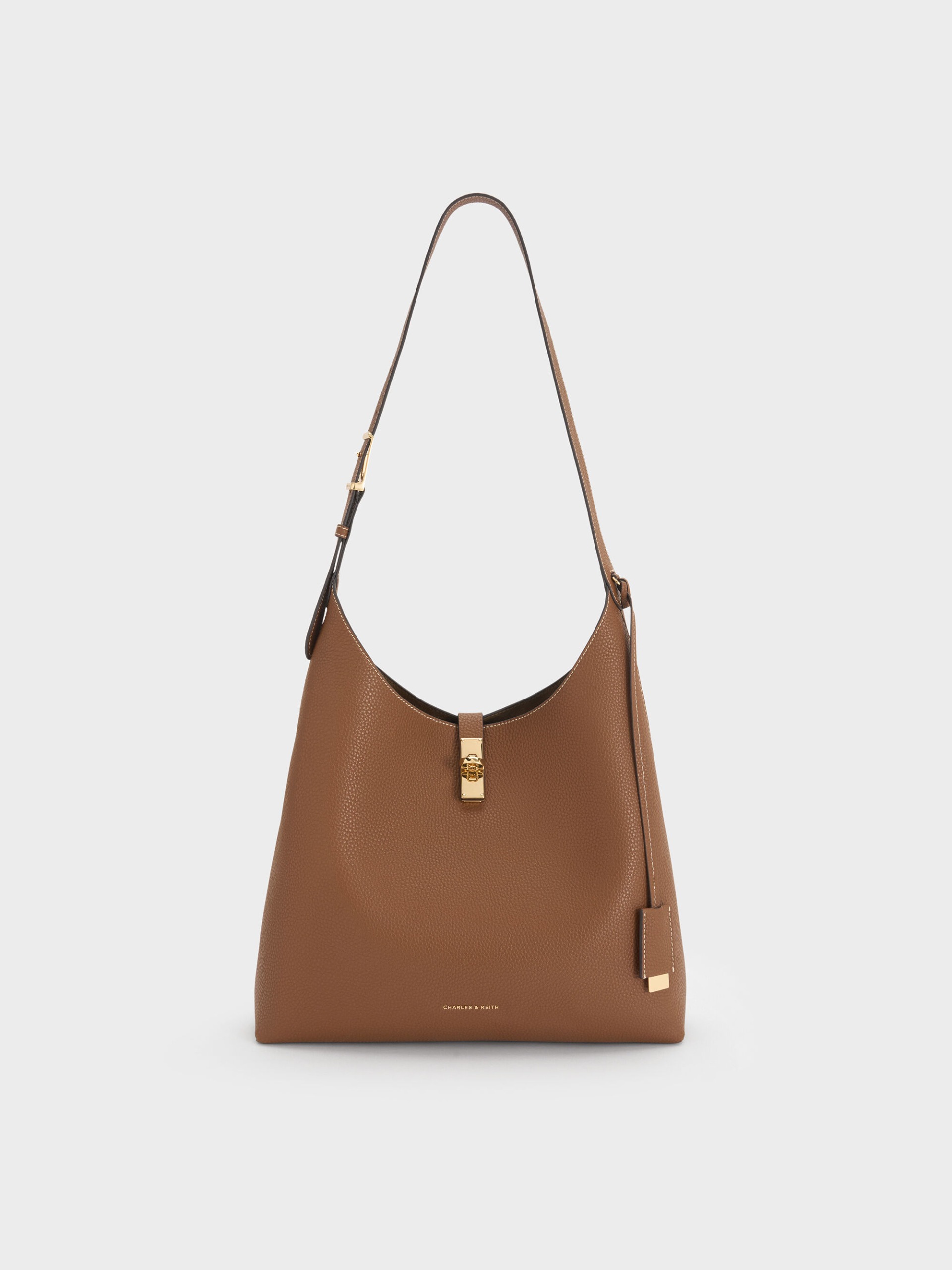 Charles &amp;amp; Keith, Chance Turn-Lock Hobo Bag