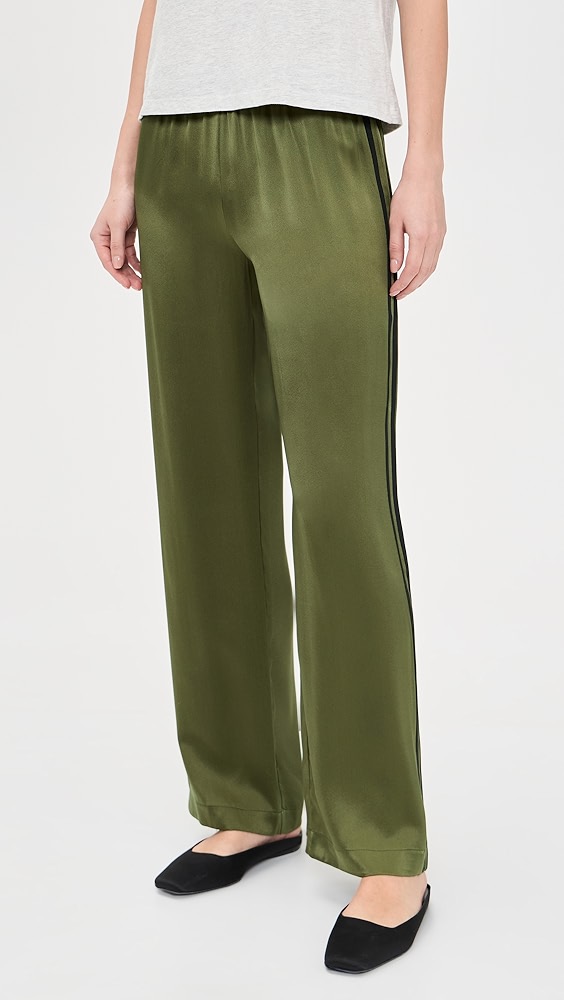 Donni. the Silk Stripe Simple Pants