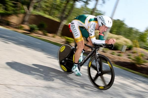 Scott Zwizanski (Kelly Benefits) started off with a good ride today.