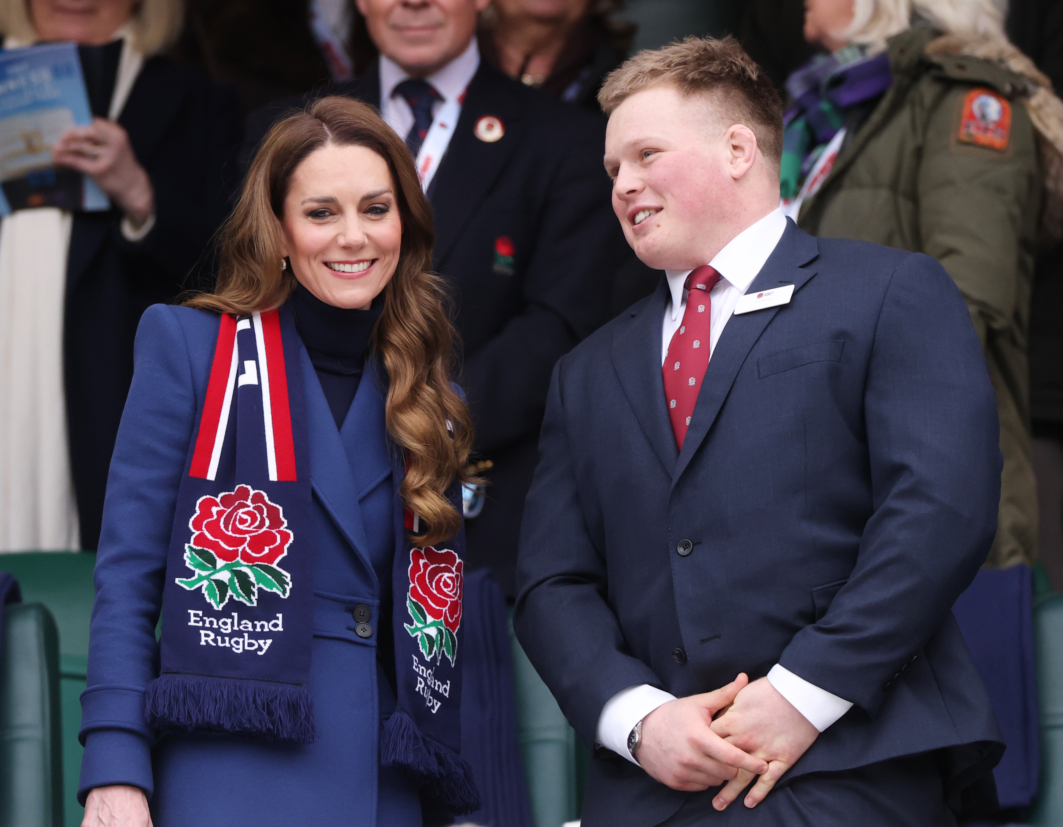 Kate Middleton at the Guinness Six Nations 2026 match between England and Ireland at Allianz Stadium on February 21, 2026
