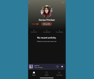 how to change display name in Spotify - edit profile