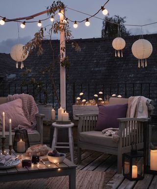 cozy patio with lighting by Lights4fun