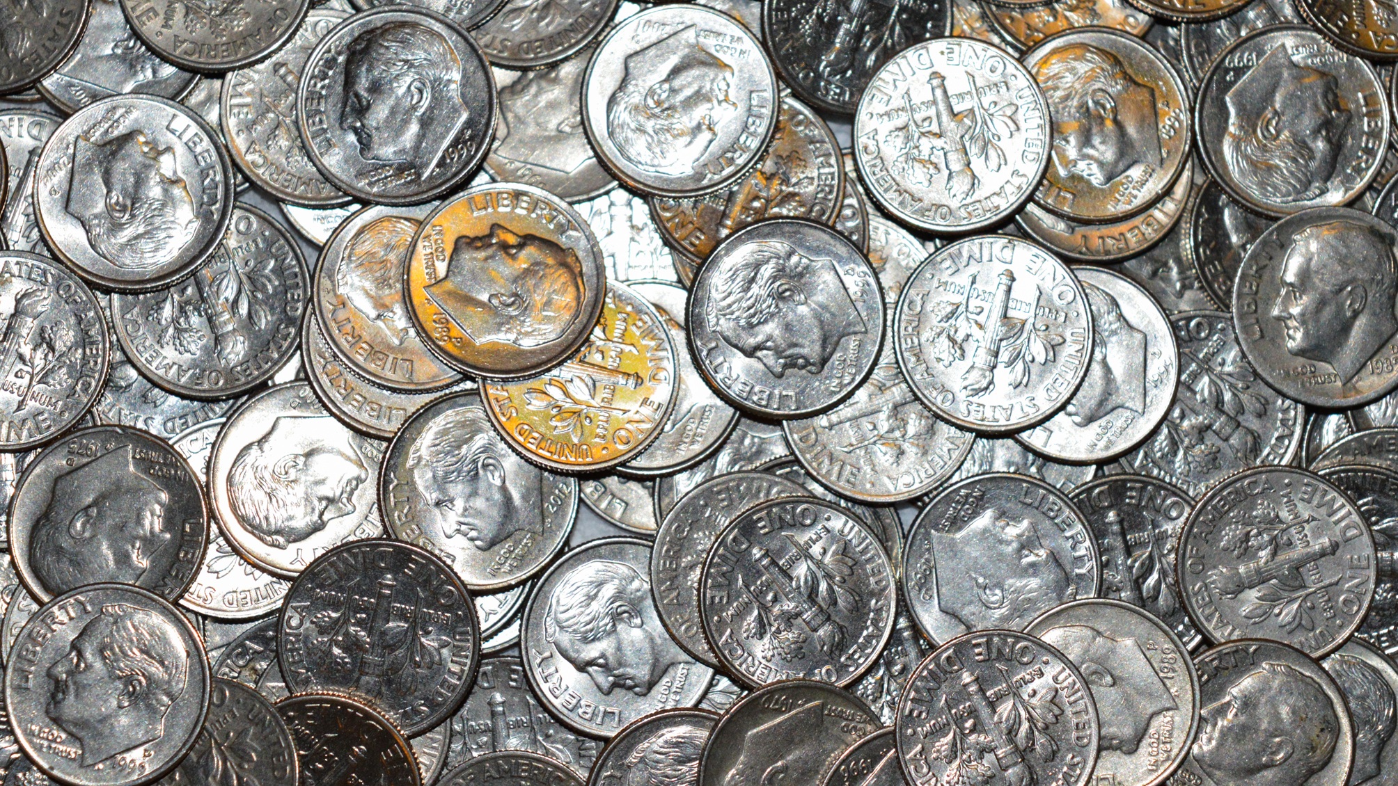 A pile of dimes.