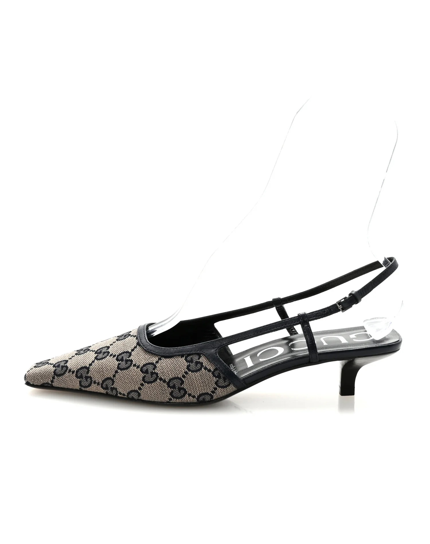 Gucci, GG Monogram Slingback Pumps