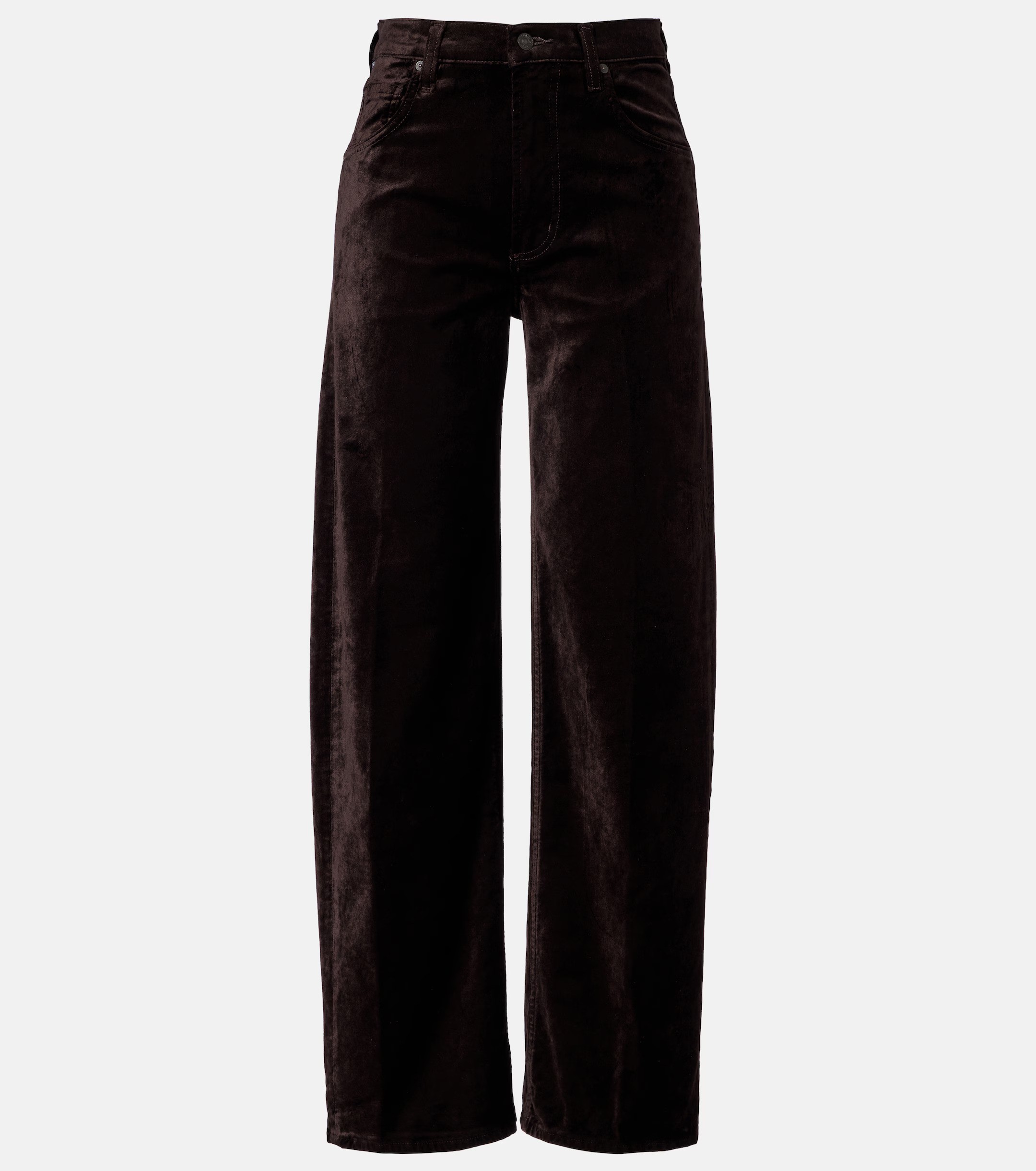 Citizens of Humanity, Ayla Cotton-Blend Velvet Straight Pants