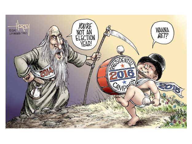 Political cartoon U.S. 2016 election