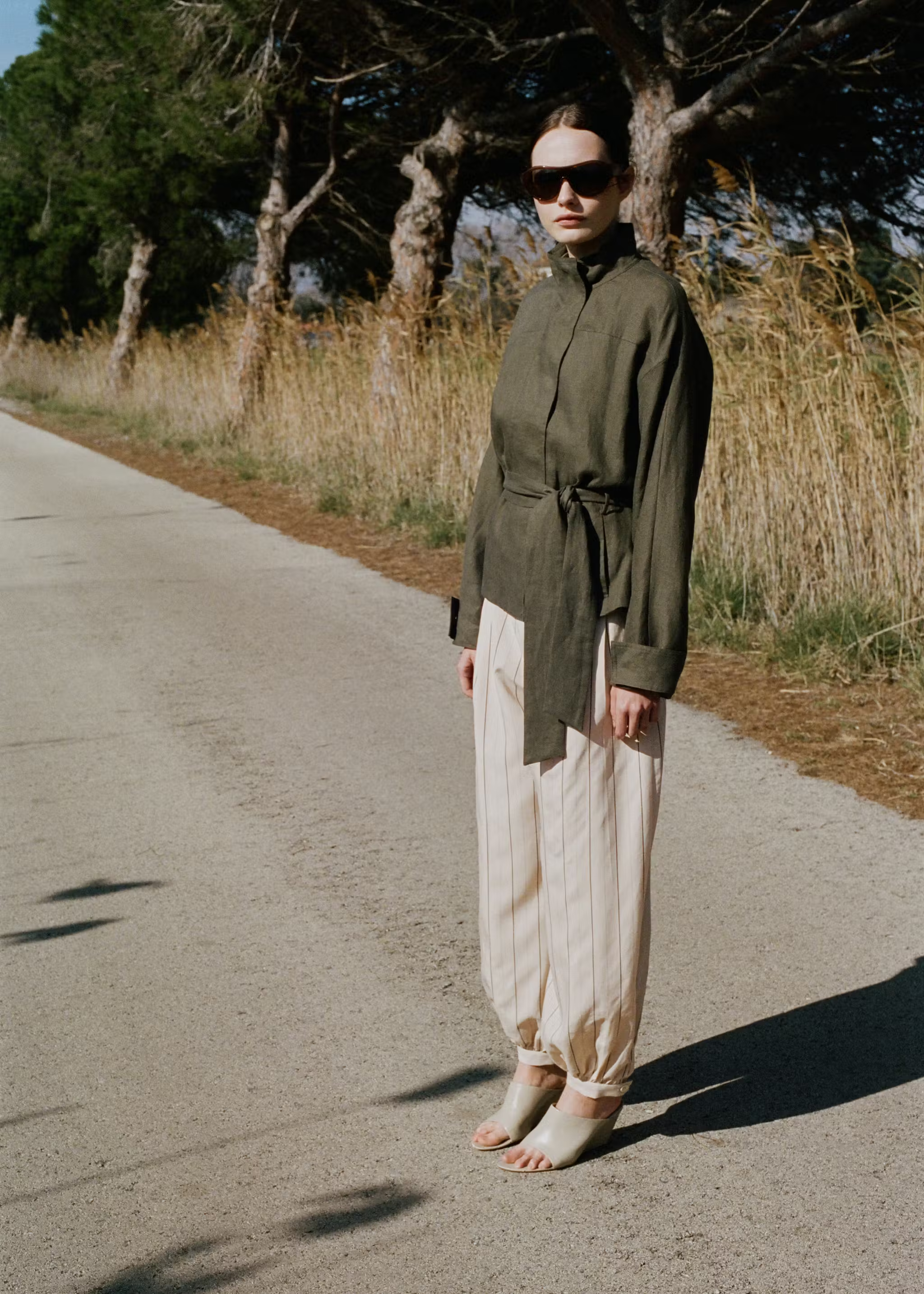 MANGO, Striped Lyocell Balloon Pants - Women | Mango United Kingdom