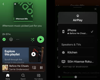 Connecting Spotify with HomePod speaker on iPhone