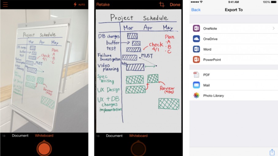 Microsoft Lens whiteboard scanner