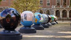 Globes from The World Reimagined sculpture trail