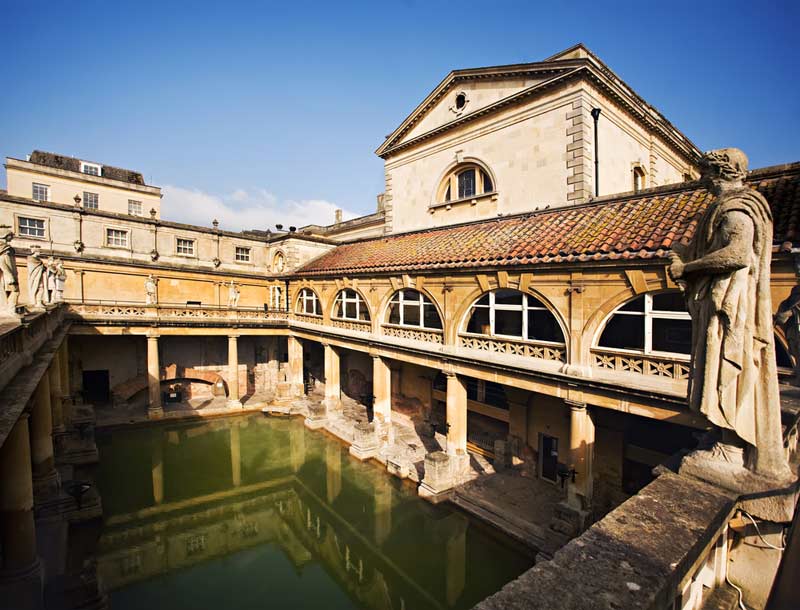 roman bathhouse in bath, england