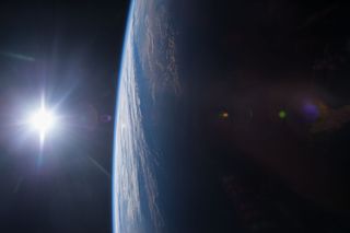 Expedition 42 Sunset Over the Gulf of Mexico
