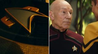 This incarnation of the Starfleet combadge was the last that Admiral Picard wore while serving at Starfleet.