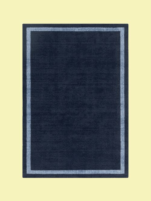 Refined Modern Border Rug in 100% Wool