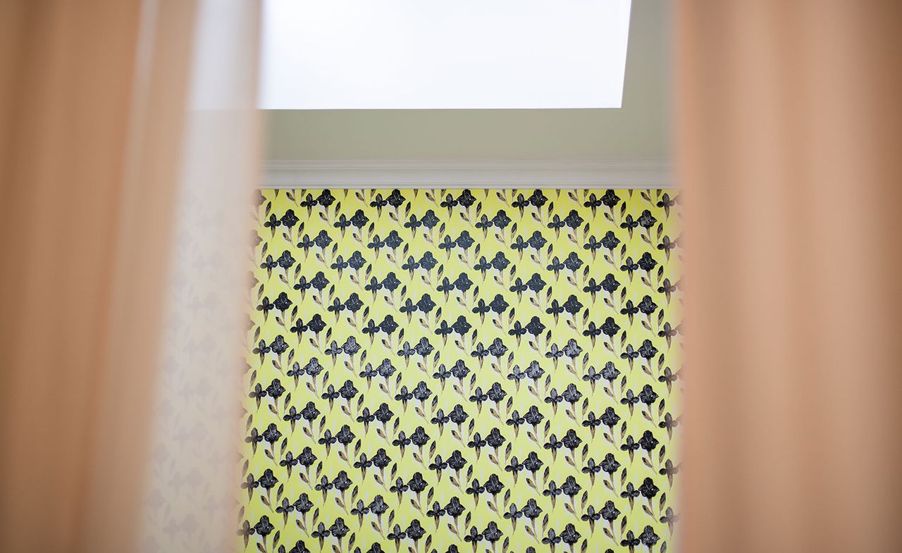 Momo Skin Studio interior featuring ‘Marilyn&#039; wallpaper by Philippe Parenno