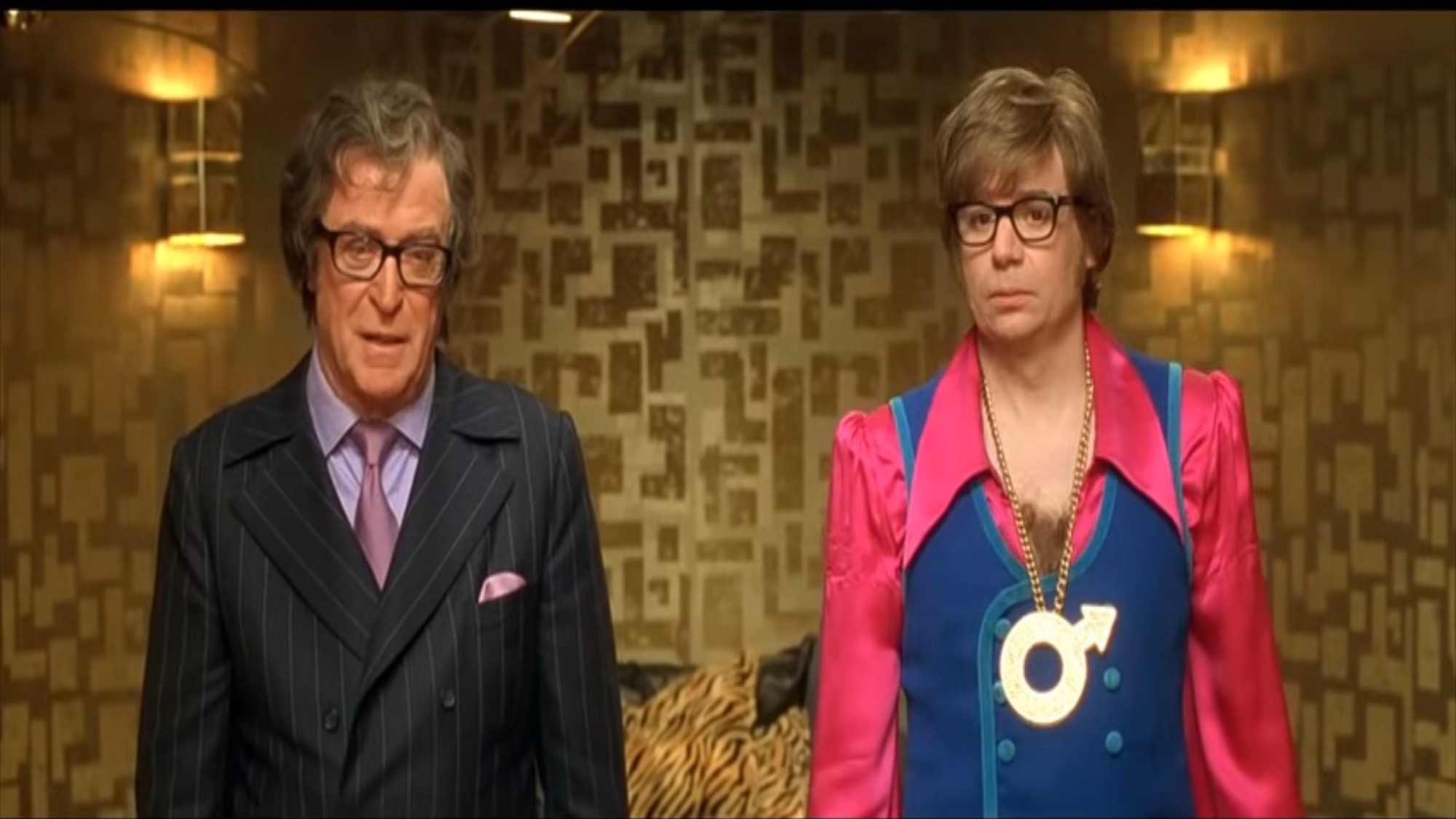 Michael Caine and Mike Myers as father and son in Austin Powers in Goldmember
