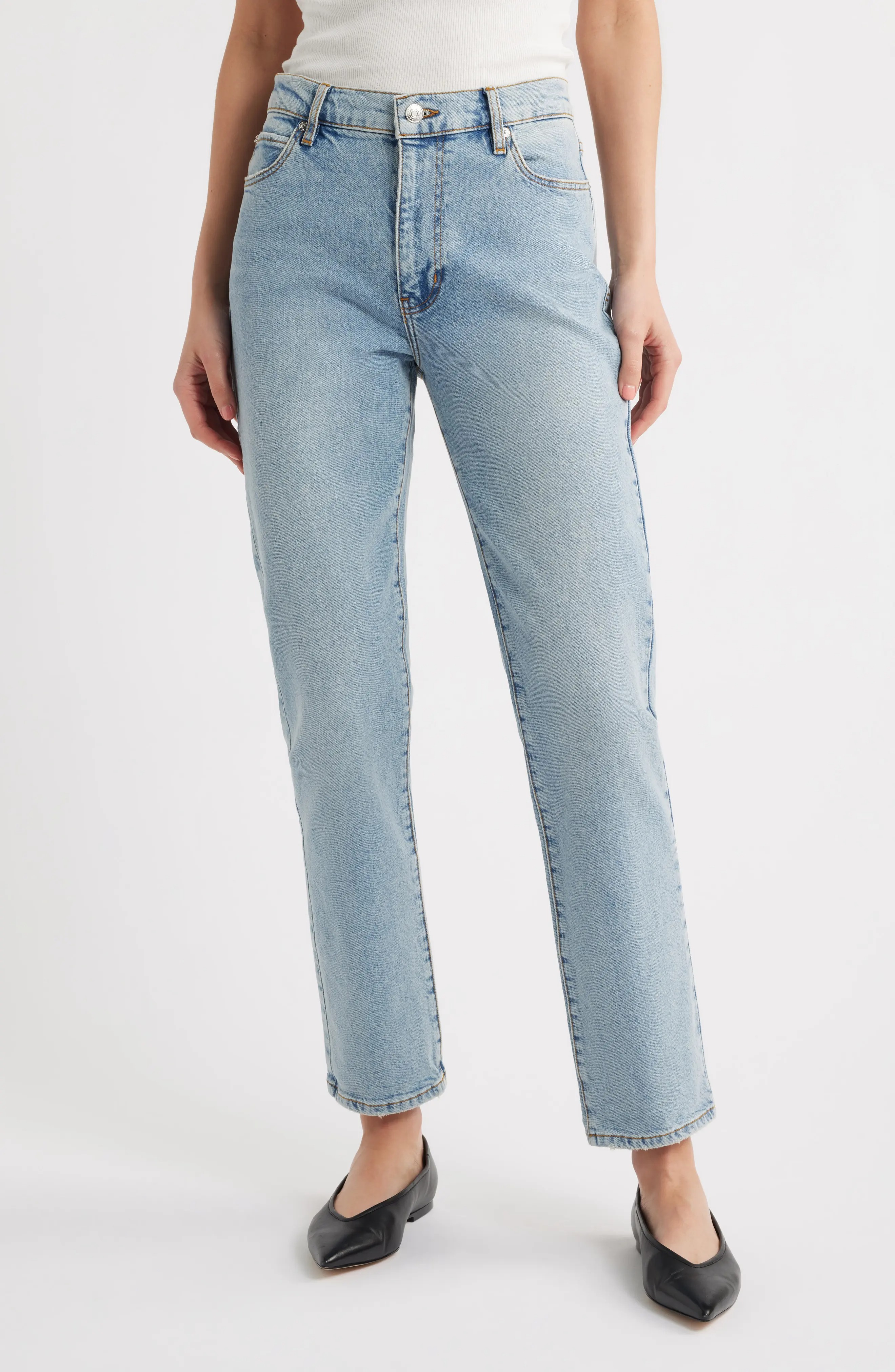 FRAME, The Borrowed Mid Rise Boyfriend Jeans