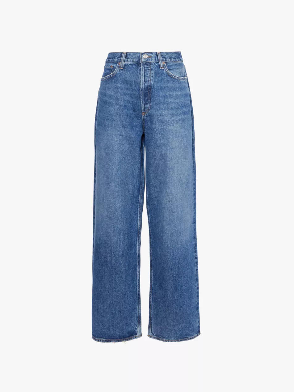 Slung Baggy Wide-Leg Denim Jeans - 23