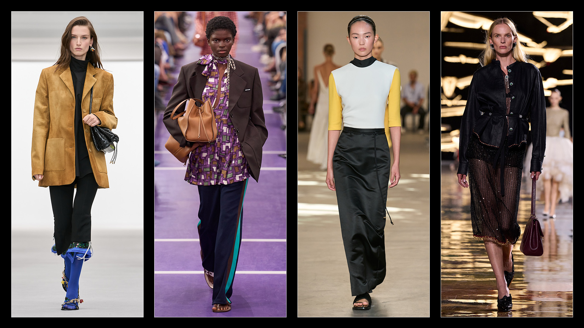 Collage of spring/summer 2027 runway models.