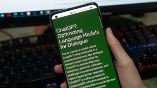 Openai Chatgpt के साथ स्मार्टफोन की छवि उपयोग करने के लिए तैयार लोड की गई