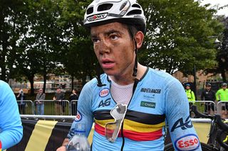 Wout Van Aert (Belgium) finished third at the European Championships
