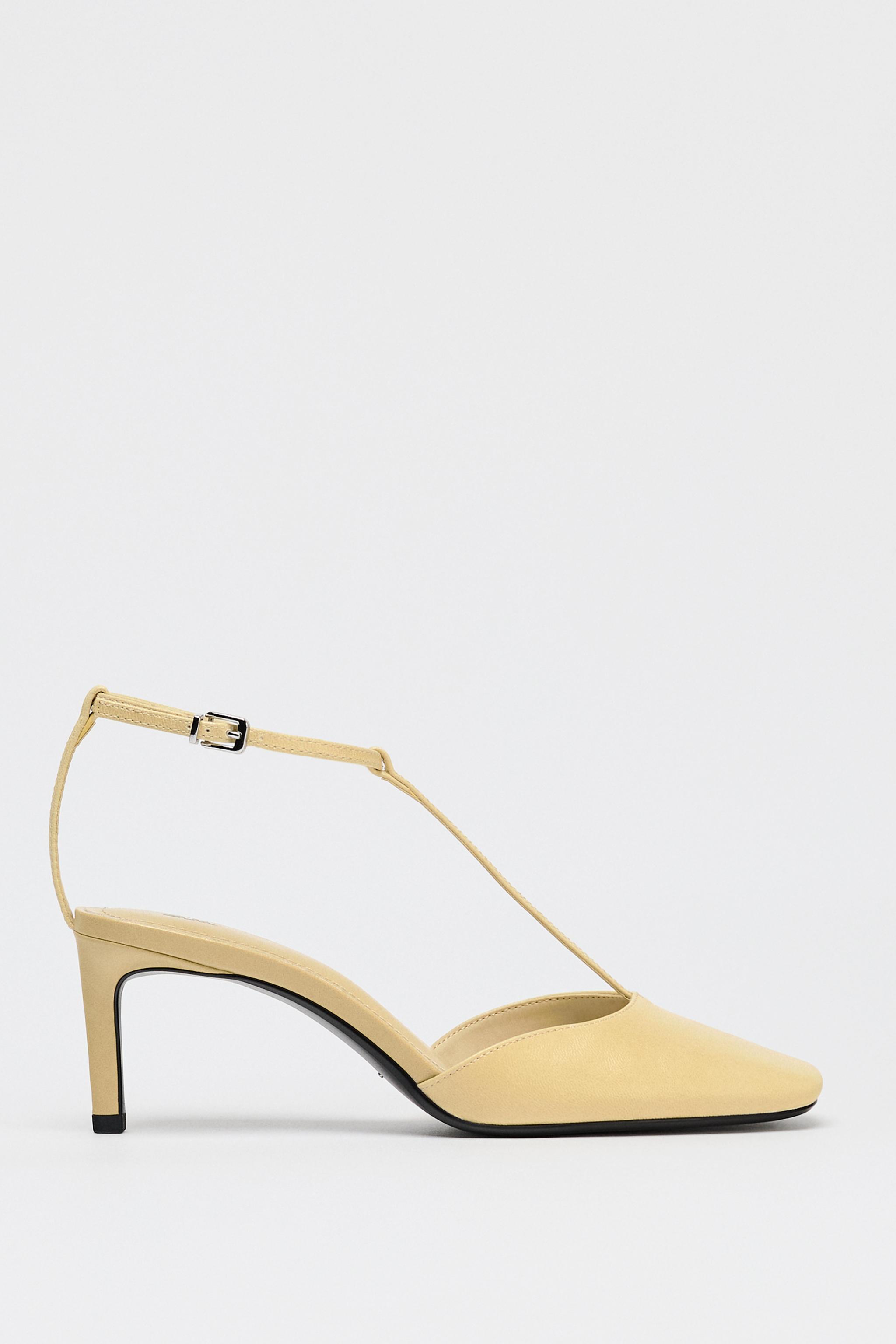 Leather Slingback Strap Shoes
