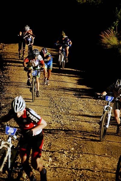 Riders have a hard time making it up the steep hill.
