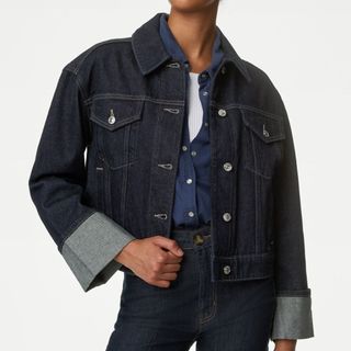 M&S Denim Turn Up Cuff Jacket