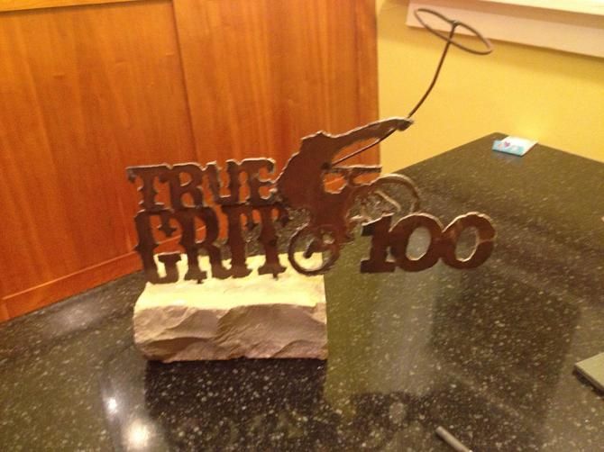 A closer look at the True Grit trophy&hellip; this was hard earned, as the name would suggest...