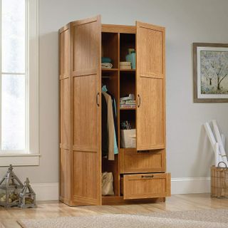 Light colored wood wardrobe