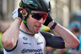 Mark Cavendish (Dimension Data) gets ready to start Tour of Britain stage 1