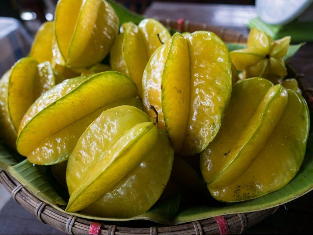 Basket Full Of Yellow Starfruit